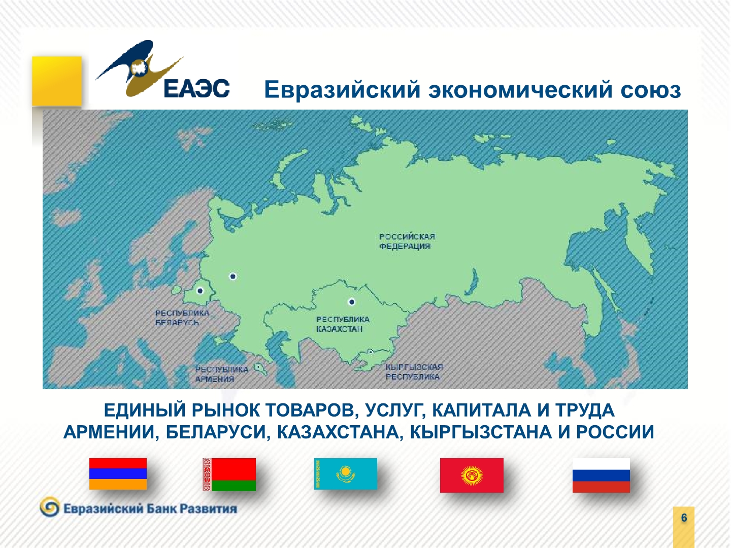 Евразийский экономический Союз страны на карте
